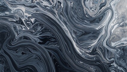 Obraz premium Abstract Design of Black and White Swirls in an Art Piece With Flowing Patterns and Textures