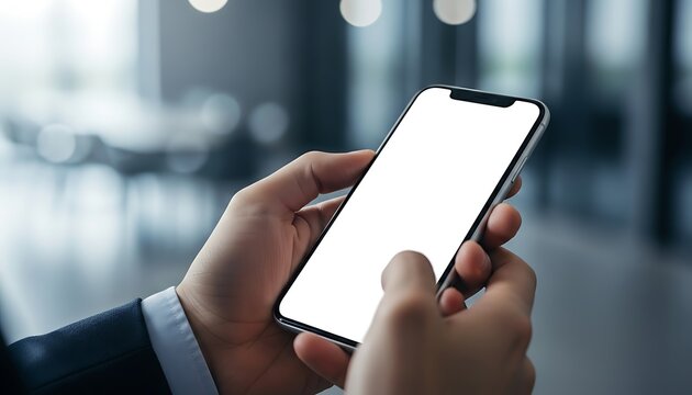 Businessman Using Smartphone – Mobile App and Digital Communication - Powered by Adobe