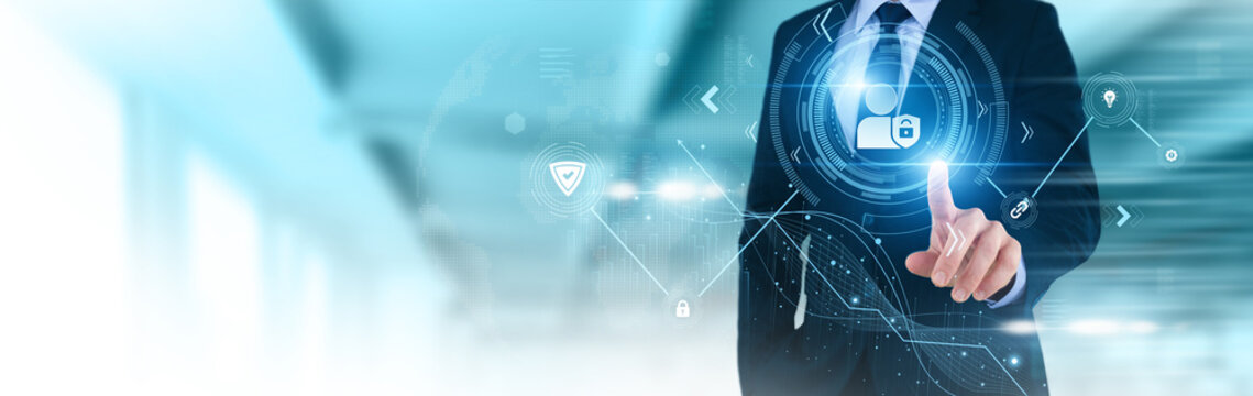 Businessperson Hand Pointing Privacy, data privacy, personal data protection, compliance regulation, information security, digital rights, user trust