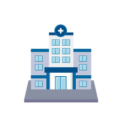 illustration of a modern hospital building 