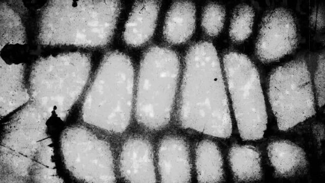 Grainy abstract grid pattern with rough noise, cinematic monochrome background for experimental and modern visuals