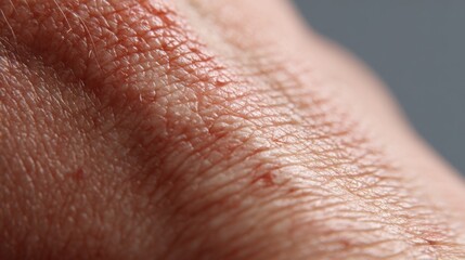 Fototapeta premium Magazine photography style macro image of eczema-affected skin, professional dermatology feature aesthetic 