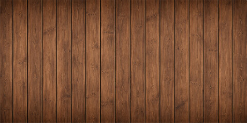 A vintage dark oak wood texture background featuring a natural rough timber plank pattern on an old brown hardwood floor surface or weathered tree panel wall structure © jaduuu