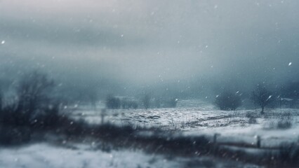 Snowy landscape in winter