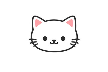 Obraz premium The cute, classic kawaii-style cat is one of the most popular and versatile characters in the world of digital art, stickers and merchandise.