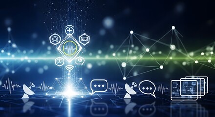 Global Network Communication Concept