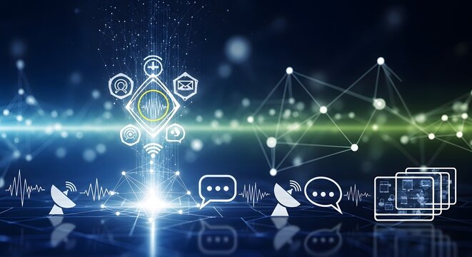 Global Network Communication Concept - Powered by Adobe