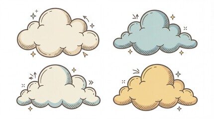 Obraz premium seamless pattern with clouds