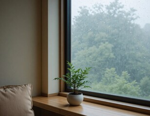 Typical winter scene with snow and serene atmosphere