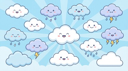 seamless pattern with clouds