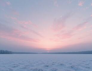 Typical winter scene with snow and serene atmosphere