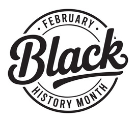 Obraz premium Black History Month February Logo