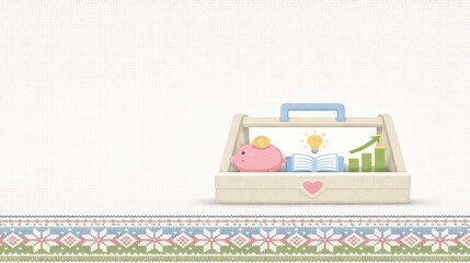 human lifestyle business concept Creative Financial Growth Illustration with Piggy Bank and Graph authentic commercial stock photography