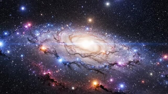 Stunning spiral galaxy in deep space