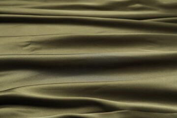 Obraz premium Texture of olive fabric as background, closeup