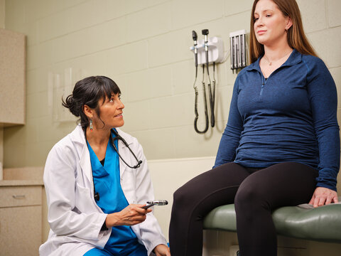 Clinical reflex exam for Native American patient