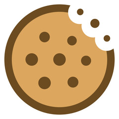 Obraz premium Cookie flat icon for browser data and web privacy