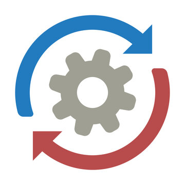 software update flat icon for install and refresh