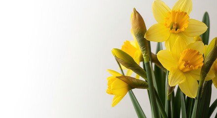 Fototapeta premium Happy mother's day flowers beautiful yellow daffodils for mom