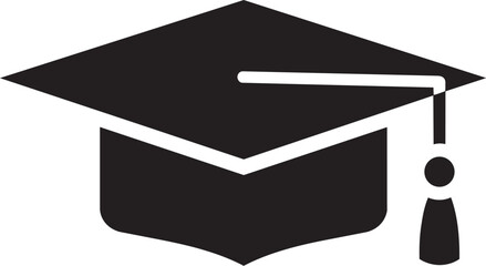 Graduation cap icon with tassel academic achievement symbol education logo graduation ceremony element