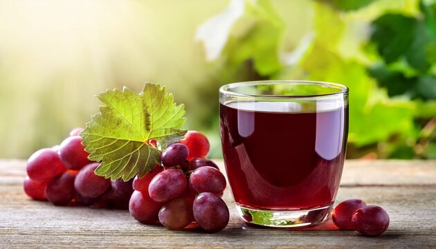 natural grape juice in a glass
