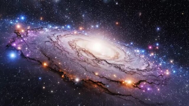 Stunning spiral galaxy in deep space