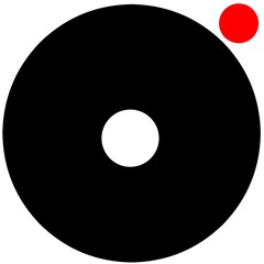 Simple abstract minimal graphic design background of circle composition.