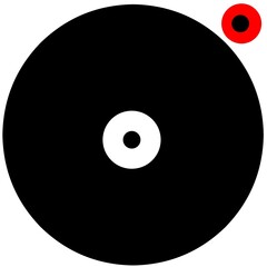 Simple abstract minimal graphic design background of circle composition.