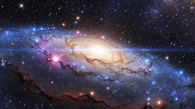 Stunning spiral galaxy in deep space
