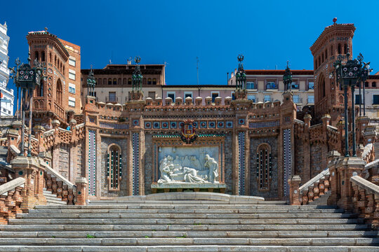 Staircase to Historic Center in Teruel Spain