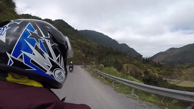 The Ha Giang Loop tour on a motor bike, This is one of the most visually striking regions in Vietnam, driving through misty mountains and windy roads. Shot on Gopro