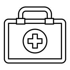 Obraz premium first aid box icon