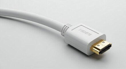 Close-up view of a high-definition digital media interface cable on a clean background, essential for modern electronic connections