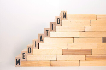 letters of the alphabet with the word Mediation.