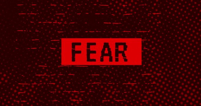 Fear text - Red Effect Glitch