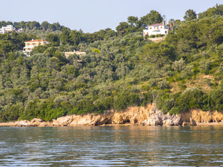 The coastline of Skiathos Island, Sporades, Thessaly, Greece