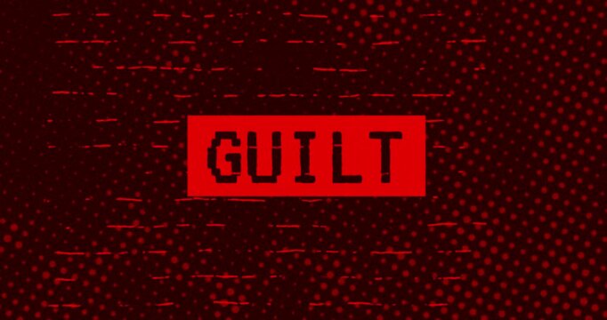 Guilt text - Red Effect Glitch