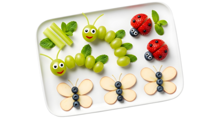 Creative Fruit and Vegetable Snack Plate for Kids