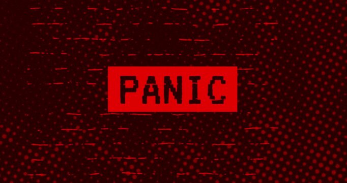 Panic text - Red Effect Glitch