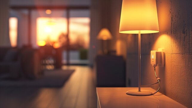 A photo of a smart plug connected to a modern