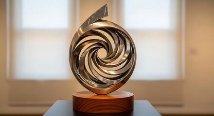 Decorative wooden spiral sculpture
