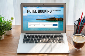 Online hotel accommodation booking website provide modish reservation system . Travel technology...