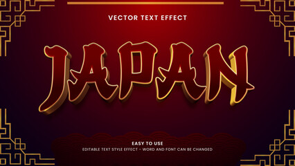 japan editable text effect 3d vector © cuplis design