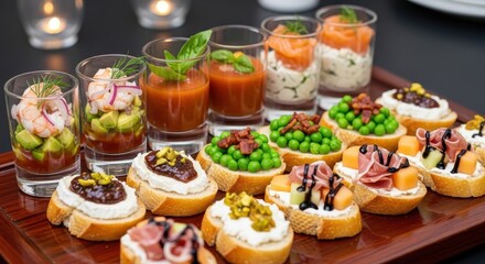 Elegant Appetizer Assortment - A Culinary Delight for Special Occasions.