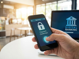 Secure payment cyberspace technology system security safe verification online digital screen secure payment cyberspace technology system safe digital payment verification system