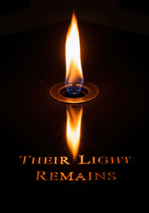 Eternal flame of remembrance for Holocaust Memorial Day