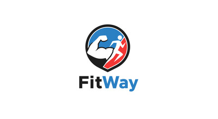 FitWay Logo with Fist and Colors.