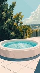 A white bathtub with water in it