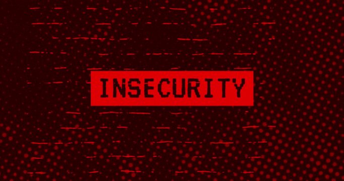 Insecurity text - Red Effect Glitch	