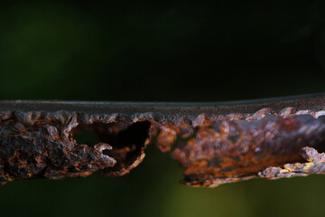 Macro texture of rust metal 